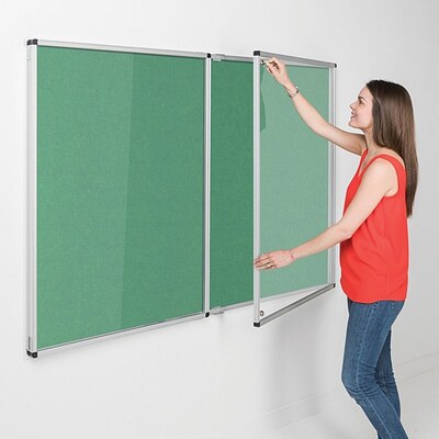 Eco-Colour Resist-a-Flame Tamperproof Noticeboard 1800 x 1200mm GREEN