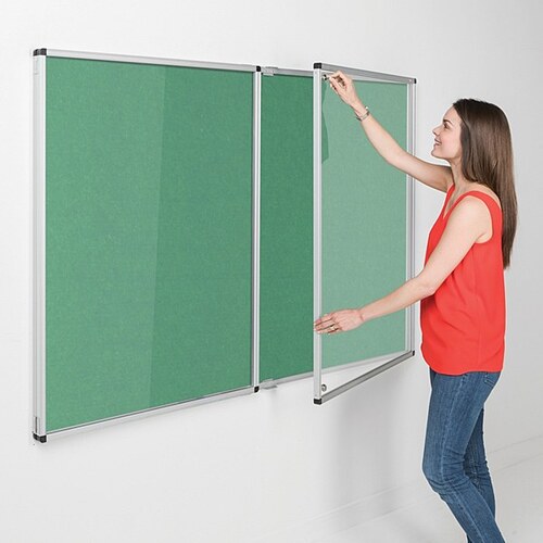 Eco-Colour Resist-a-Flame Tamperproof Noticeboard 1800 x 1200mm GREEN