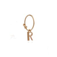 Image of This is Me Gold Mini Hoop Earring - Letter R