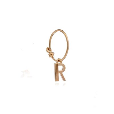 This is Me Gold Mini Hoop Earring - Letter R