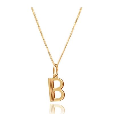 This Is Me 'B' Alphabet Necklace - Gold
