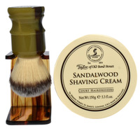 Image of Taylor of Old Bond Street Sandalwood Shaving Cream and Brush Set