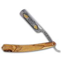 Image of Thiers-Issard Sheep And Wolf 5/8 Olivewood Round Nose Cut Throat Razor