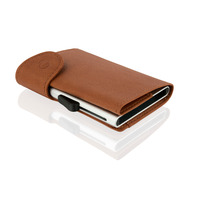 Image of Woodland Leathers Tan Leather Wallet and C-Secure Cardprotector