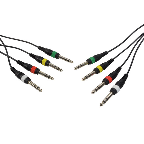 Jack To Jack Stereo 4 Way Loom Patch Lead 3m