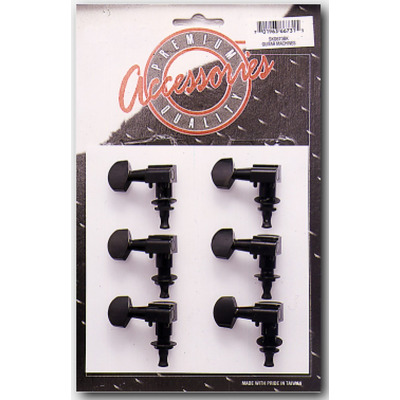 Image of Stagg Electric Guitar Machine Heads 6 In Line Black