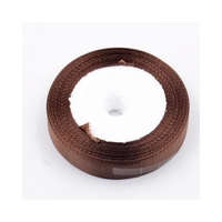 6mm Satin Ribbon - Brown (25 yards)