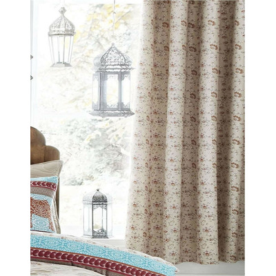 Catherine Lansfield Neutral FloralCurtains 72s