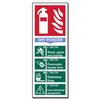 Image of ASEC Fire Extinguisher Signs 82mm x 202mm - Foam