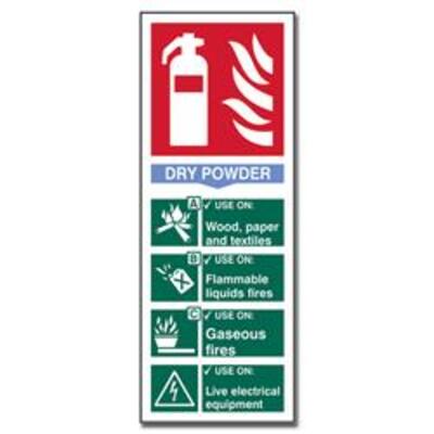 ASEC Fire Extinguisher Signs 82mm x 202mm - Foam