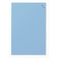 Image of NAGA Magnetic Glass Noticeboard LIGHT BLUE 40 x 60cm