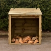 Image of Large Wooden Log Store with Lifting Lid
