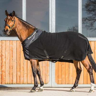 Back on Track® Supreme Equine / Horse Fleece Rug - Black 125cm