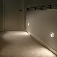 Image of Mr Beams Amber / White Battery-Powered LED Sleep Nightlight - White