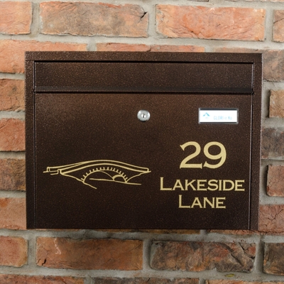 Large Steel Personalised Letterbox - The Salutation