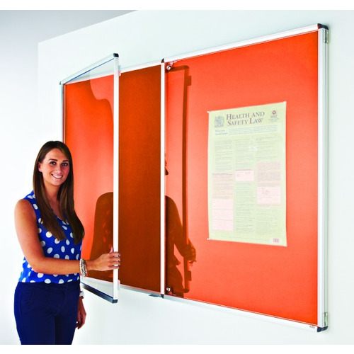 Eco-Sound Tamperproof Blazemaster Noticeboard 1800 x 1200mm Orange