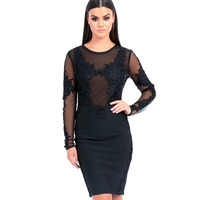 Image of FOREVER UNIQUE TALISA BODYCON DRESS - BLACK - S