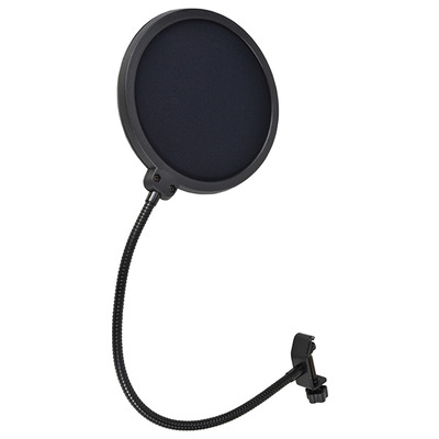 Microphone Pop Screen Windshield with Double Screen, Flexible Arm & Stand Clamp
