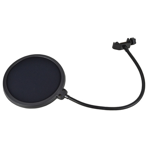 Microphone Pop Screen Windshield with Double Screen, Flexible Arm & Stand Clamp
