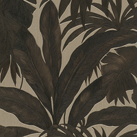 Image of Versace Giungla Palm Leaves Wallpaper - Black and Gold - 96240-1 - 10m x 70cm