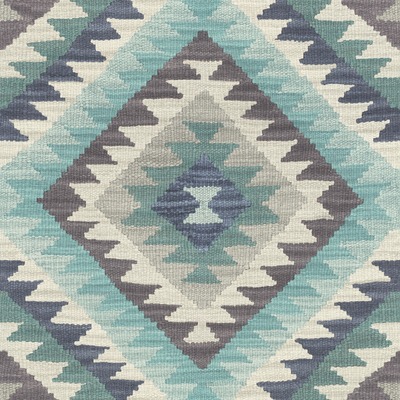Barbara Home Kilim Style Aztec Wallpaper - Blue - Rasch 527452