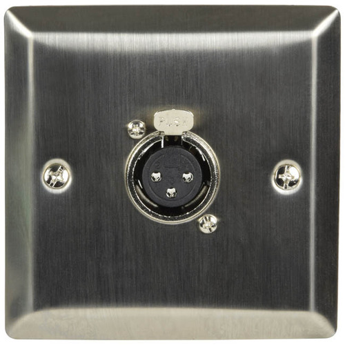 Steel Wall plate with XLR Socket