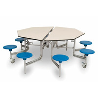 Image of 8 Seat Octagonal Mobile Folding Table