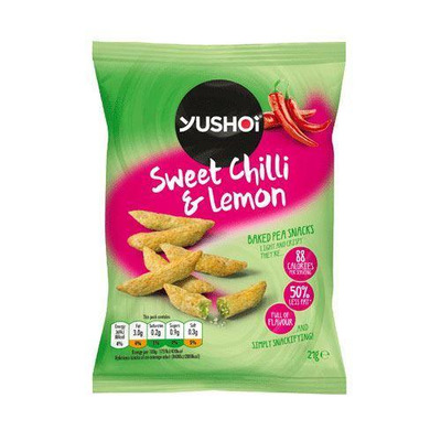 Yushoi - Sweet Chilli & Lemon Baked Pea Snacks (21g)