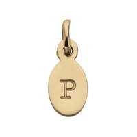 Image of Bespoke Alphabet &#039;P&#039; Charm - Gold