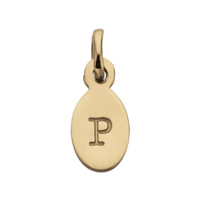 Bespoke Alphabet 'P' Charm - Gold