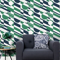 P.L.U.T.O. Wallpaper Coach Emerald and Silver Mini Moderns AZDPT027CE