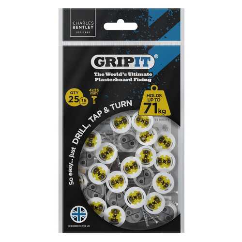 15mm Plasterboard Fixing - 25 Pack (Yellow)