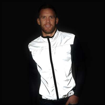 BTR High Visibility & Totally Reflective Running & Cycling Gilet & Vest - No Pockets Classic Style