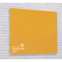 Image of Magnetic Glass Board with your Logo 1200 x 1200mm Gold