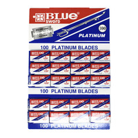 Image of Blue Sword Platinum 100 Safety Razor Blades Trade