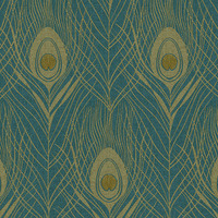 Image of Absolutely Chic Peacock Feather Wallpaper Blue AS Creation AS369712
