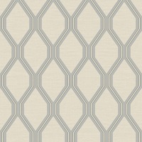 Image of Ariana Geometric Wallpaper Ivory / Silver Debona 2487