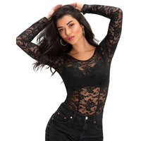 Image of Pour Moi Make A Scene Long Sleeve Lace Body