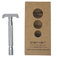Image of Parker 74R Butterfly Doors Satin Chrome Safety Razor