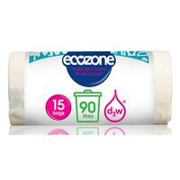 Image of Ecozone Biodegradable Bin Liners 90 Litres (15 Bags)