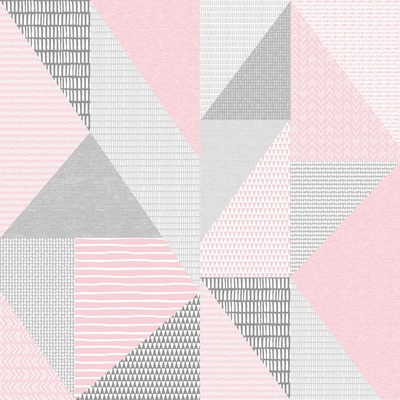 Catherine Lansfield Larsson Geo Wallpaper Pink Muriva 165561