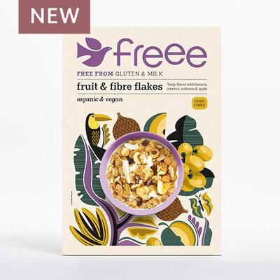 Doves Farm Gluten Free Organic Fruit & Fibre Flakes 375g