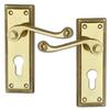 Image of ASEC Georgian Plate Mounted Lever Lock Furniture - AS3769