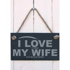 Image of Slate Hanging Sign 'I love it when my wife lets me play rugby' gift for a rugby fan or player
