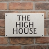 Image of Limestone House Sign 3 line 35.5 x 20cm