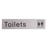 Toilets Metal Effect PVC Sign