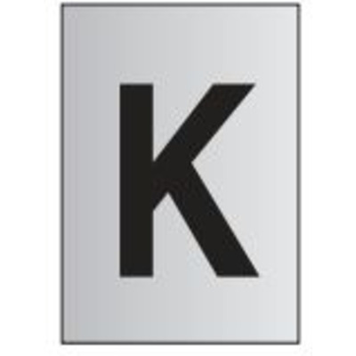 Metal Effect PVC Letter K