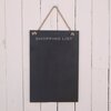 Image of Slate Hanging Notice Board 'Shopping List'