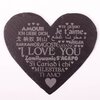 Image of Hand Crafted 'I love you' Slate heart-shaped Hanging Sign -