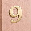 Image of 6cm Antique Brass Door Number 9